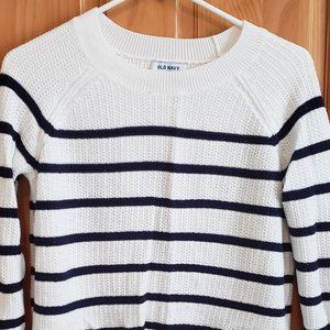 Navy/White Stripe Sweater - SM (Old Navy)